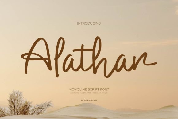 Alathar: A Typeface for Romantic Branding and Luxury Design