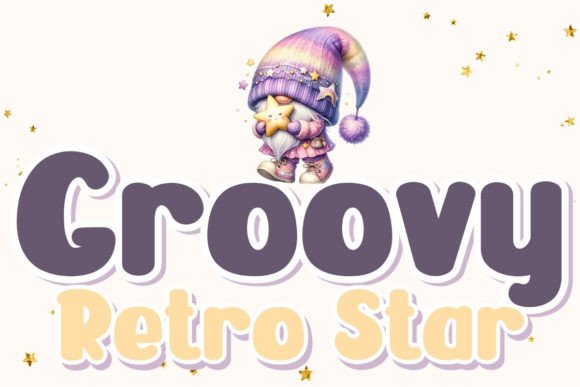 Groovy Retro Star: Nature-Inspired Script for Modern Design