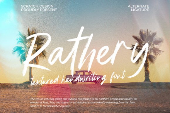 Rathery: The Handwritten Script Font for a Summer Vibe