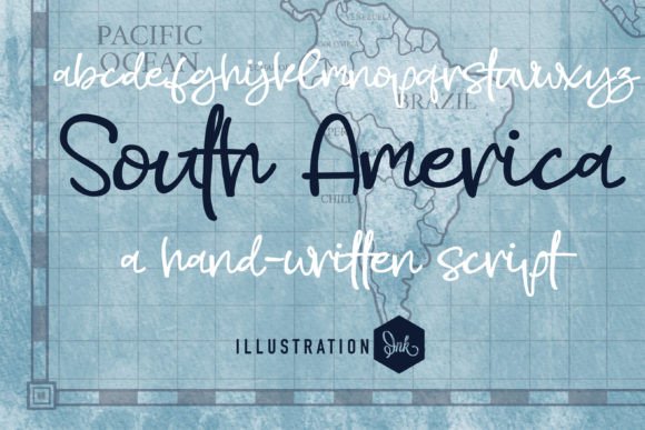 South America: A Hand-Crafted Script Font with Laid-Back Charm